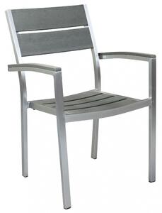 Sedia Barbados Impilabile 54x54x84 h cm in Alluminio Grigio