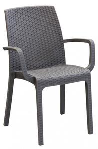Sedia indiana 57x59x86 h cm in Wicker Taupe