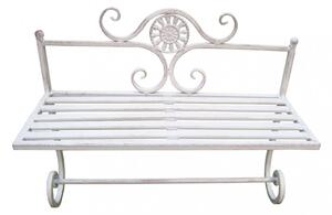 Portacarta Camille Bianco Antico 41x16x33 h cm in Acciaio Bianco