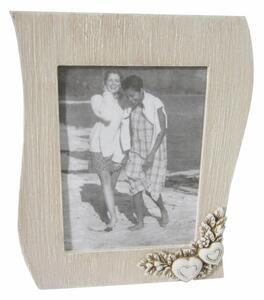 Portafoto 10x15 Shabby Chic Onda 17x2,5x22 h cm in MDF Tortora