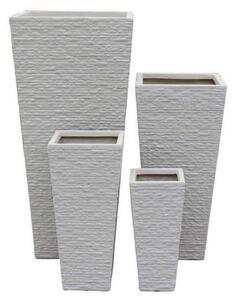 Set di 4 vasi Giglio in Fibra di argilla Beige