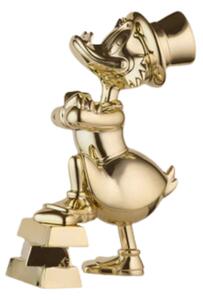SCULPTURE UNCLE SCROOGE INGOTS 30 CM DISST03006MEOR LEBLON DELIENNE GOLD