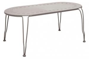 Tavolino Brighton 100x50x45 h cm in Acciaio Tortora