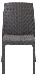 Sedia da Giardino Virginia 47x59x86 h cm in Wicker Taupe