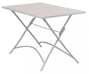 Tavolo Bristol 110x70x72 h cm in Acciaio Tortora