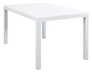 Tavolo Houston 150x90x74 h cm in Wicker Bianco
