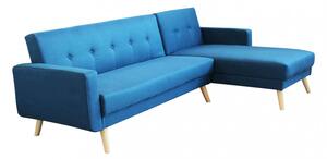 Divano Letto Arthur 176x84x84 cm in Tessuto Blu melange