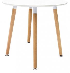 Tavolo Lione Ø80x75 h cm in Legno Bianco