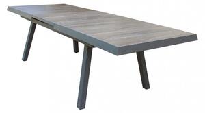 Tavolo Allungabile Seattle 205/265x105x75 h cm in Alluminio Taupe