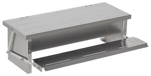 Mangiatoia per Galline 56x37x18,5 cm in Alluminio Argento