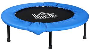 Trampolino Elastico Fitness Ø101,5 x 23 cm in Acciaio e PVC Nero e Blu