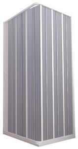 Box Doccia Angolare 1 Anta a Soffietto in PVC Apertura Laterale H185 cm Dorini Bianco 80x80 cm