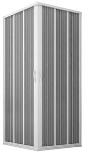 Box Doccia Angolare 2 Ante a Soffietto in PVC Apertura Centrale H185 cm Dorini Bianco 80x80 cm