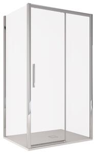 Box Doccia Angolare 1 Anta Scorrevoe in Cristallo Trasparente 6mm H195 Bonussi Eliane 70x100 cm