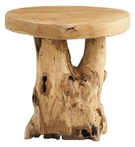 Tavolino rotondo in teak massiccio ø 40 cm Palena – House Nordic
