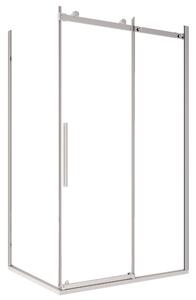 Box Doccia Angolare 80x100 cm 1 Anta Scorrevole in Cristallo Trasparente 8mm H195 Bonussi Elise 3.0