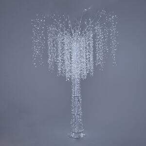 Albero di Natale Luminoso con 2272 Led Bianco H300cm Cristallo