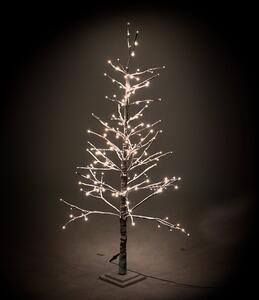 Albero di Natale Luminoso con 186 Led Luce Calda 20x20xH150cm Marrone Innevato