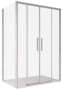 Box Doccia Angolare 80x140 cm 2 Ante Scorrevoli in Cristallo Trasparente 6mm H195 Bonussi Eliane