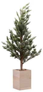 Albero di Natale Artificiale con Vaso H120cm Verde Brinato