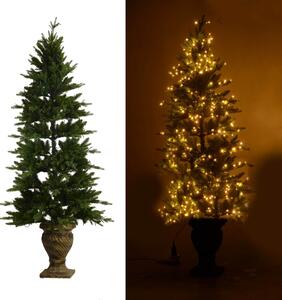 Albero di Natale Luminoso 600 LED H195cm Verde
