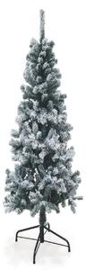 Albero di Natale Artificiale Slim Innevato 180 cm 436 Rami Soriani Sestriere Verde