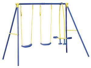 Altalena da Giardino 4 Posti con Cavallina 261x142x182 cm
