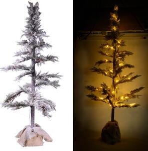 Albero di Natale Luminoso con LED in PVC H136cm Juta Verde Innevato