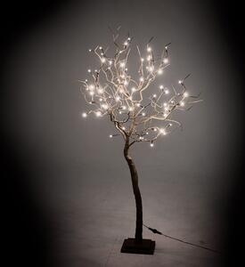 Albero di Natale Luminoso con 78 Led Luce Calda 17x17xH123cm Marrone