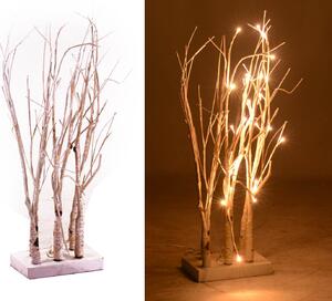 Albero di Natale Luminoso in Legno H70cm Betulla Bianco