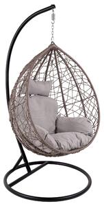 Amaca Dondolina da Giardino Ø105x195 cm in Wicker Grafite