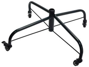 Base per Albero di Natale 66 cm in Metallo con Ruote Nero