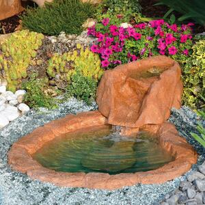 Cascata Artificiale Roccia da Giardino 135x100 cm in Vetroresina con Pompa