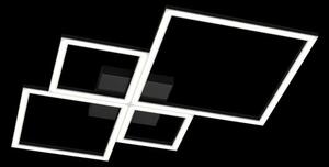 Four squares applique-plafoniera 70 cm. nero 1162-70-ne