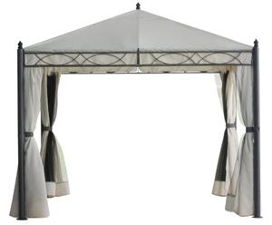 Gazebo da Giardino 3x3m in Acciaio Ecru