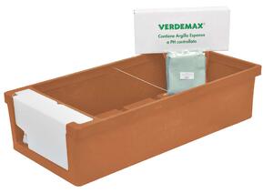 Fioriera Orto Urbano da Giardino 6L 58x115xH28cm Rama Vegetable Terracotta