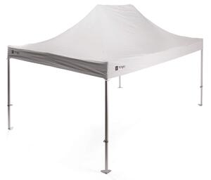 Gazebo da Giardino 3x4,5m in Alluminio e Poliestere Bianco
