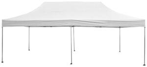 Gazebo da Giardino Pieghevole 3x6m in Alluminio e Tessuto Bianco