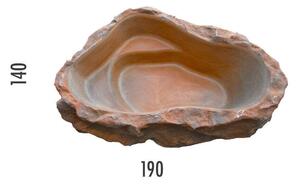 Laghetto Artificiale Roccia Fuori Terra 190x140x40 cm 270 Litri