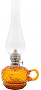 Lampada a petrolio MONIKA 34 cm a quadretti color ambra