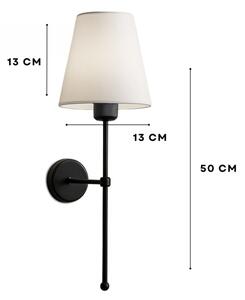 Lampada da parete ASPARAGUS 1xE27/40W/230V nera/crema