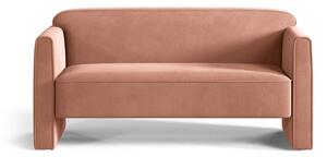 Divano rosa con rivestimento in velluto 140 cm Abby – Micadoni