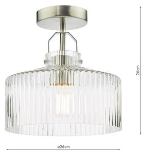 Där Lighting LEN4846 - Plafoniera LENKA 1xE27/60W/230V, cromo opaco