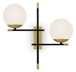 Lampada da parete Modern in Metallo e Vetro Nostalgia Opaco Oro