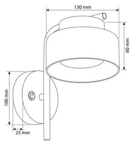 Brilagi - LED Lampada da parete AURA LUX 1xGX53/30W/230V nero/oro
