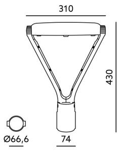 Lampione stradale a LED NEXPARK LED/30/40/60W/230V 3000/4000/6500K IP66