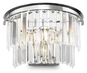 Lampada da parete Neoclassic in Metallo e Vetro Revero Cromo