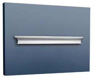 Orac Decor D401 Attacco per porta Luxxus Frontone Elemento decorativo Profilo in stucco Cornice in stucco Elemento decorativo classico Bianco | 127 Cm
