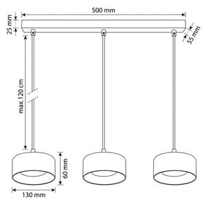 Brilagi - LED Lampadario a sospensione con cavo AURA LUX 3xGX53/30W/230V nero/oro