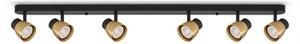 Brilagi - Faretto LED RGBW dimmerabile NUGGET 6xGU10/6W/230V nero/oro
